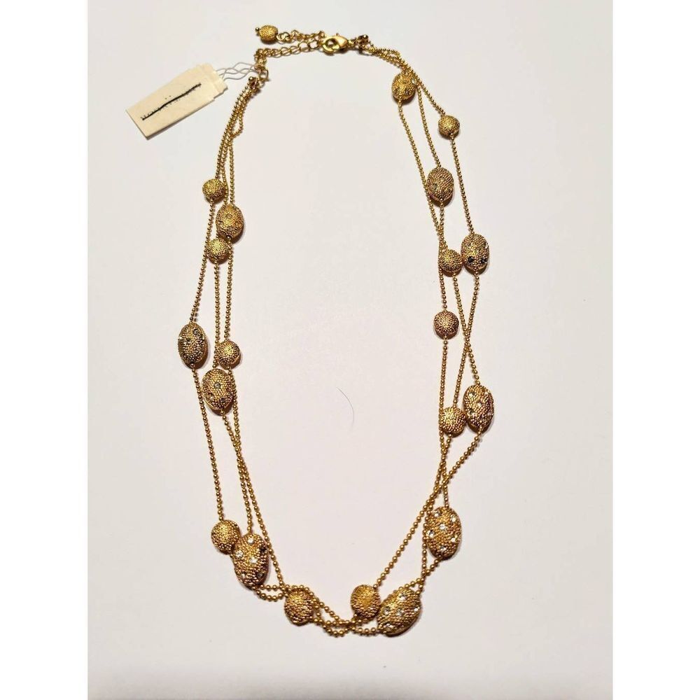 Ann Taylor Gold Crystal Necklace Nwt 35$